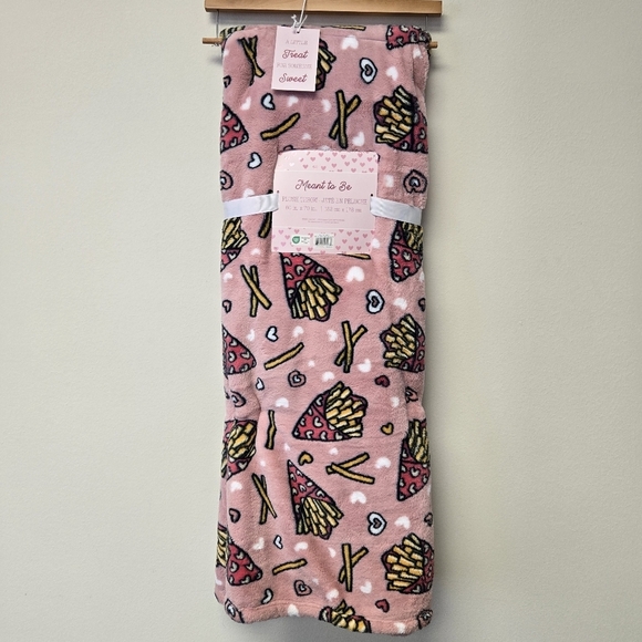 Meant to Be Fries Before Guys French Fry Plush Throw Blanket - Picture 2 of 6